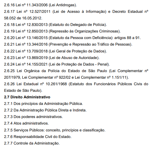 Pc Sp Vagas Conte Dos De Estudo Escriv O Investigador