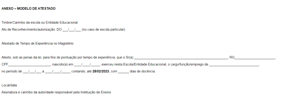 Classificação prévia para eventual contratação temporária de professores de  Educação Infantil e Ensino Fundamental I e Ensino Fundamental II e Médio