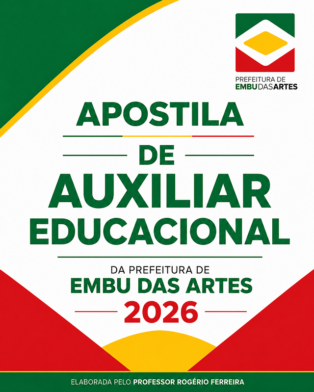 Auxiliar Educacional de Embu das Artes 2026 - Apostila