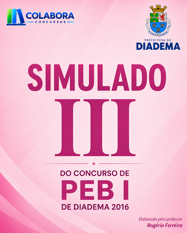 SIMULADO III - PEB I de Diadema 2026