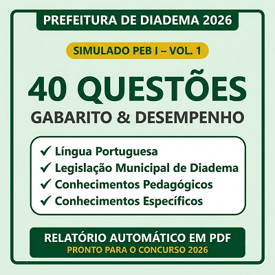 Simulado I - PEB I de Diadema 2026