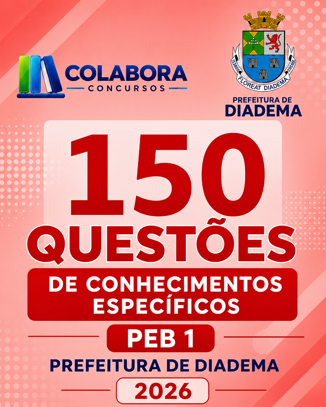 150 Questões de Conhecimentos Específicos de PEB I de Diadema 2026