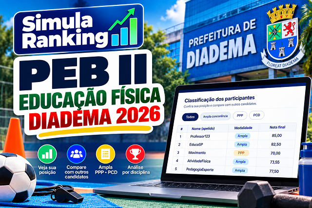 PEB II Educação Física - Diadema 2026